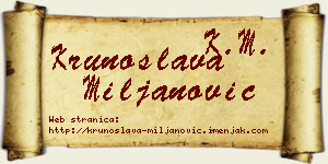 Krunoslava Miljanović vizit kartica